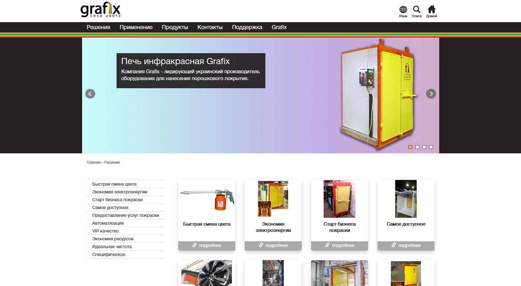 Производство оборудования для порошковой окраски Grafix Производство оборудования для порошковой окраски Grafix